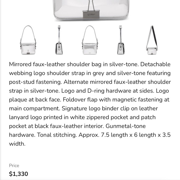 off -white mirror flap bag - Picture 2 of 5